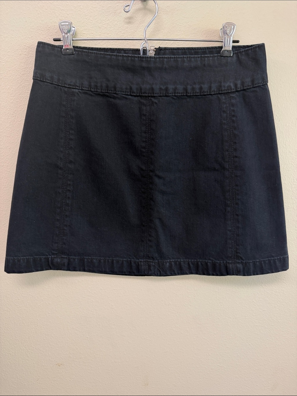 Free People Black Denim Skirt Sz6